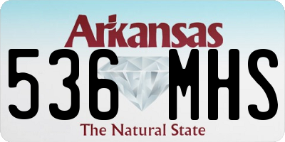 AR license plate 536MHS