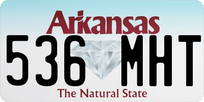 AR license plate 536MHT