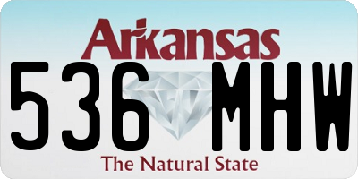 AR license plate 536MHW