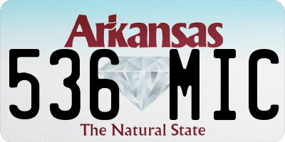 AR license plate 536MIC
