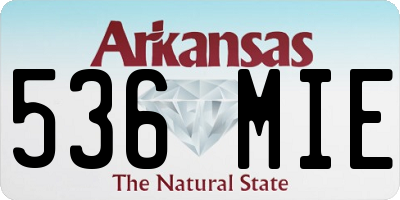 AR license plate 536MIE