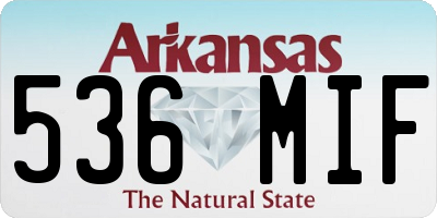 AR license plate 536MIF