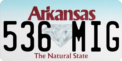 AR license plate 536MIG