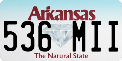 AR license plate 536MII