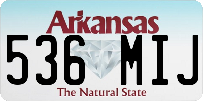 AR license plate 536MIJ