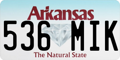 AR license plate 536MIK