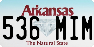 AR license plate 536MIM