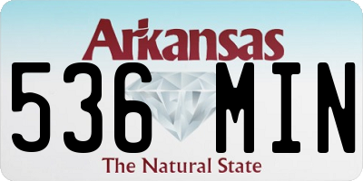 AR license plate 536MIN