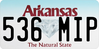 AR license plate 536MIP