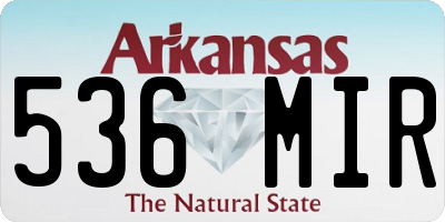 AR license plate 536MIR