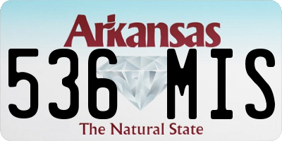 AR license plate 536MIS