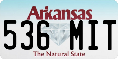 AR license plate 536MIT