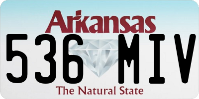 AR license plate 536MIV