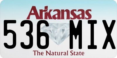 AR license plate 536MIX