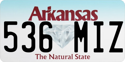 AR license plate 536MIZ