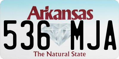 AR license plate 536MJA