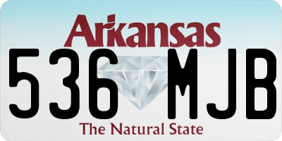 AR license plate 536MJB