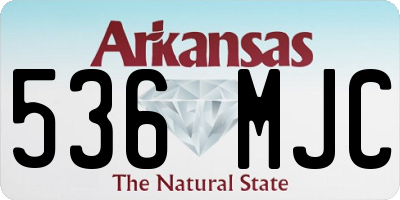 AR license plate 536MJC