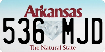 AR license plate 536MJD
