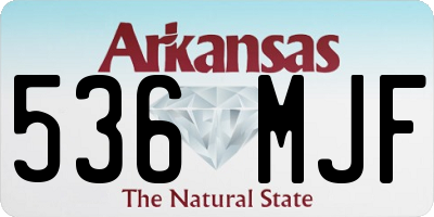 AR license plate 536MJF