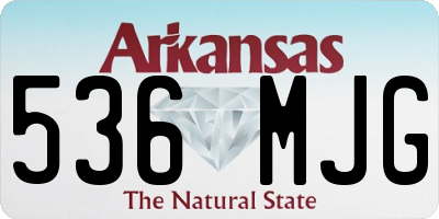 AR license plate 536MJG