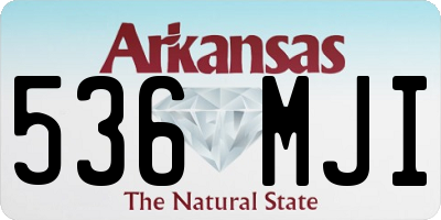 AR license plate 536MJI