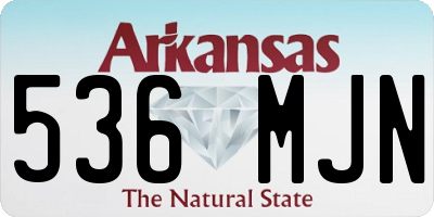 AR license plate 536MJN