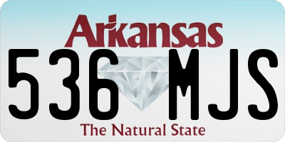 AR license plate 536MJS