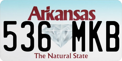 AR license plate 536MKB