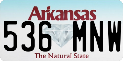 AR license plate 536MNW