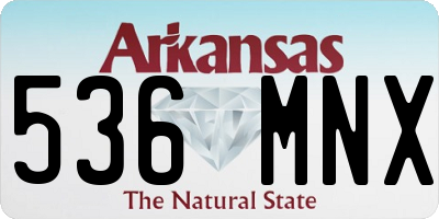 AR license plate 536MNX
