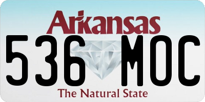 AR license plate 536MOC