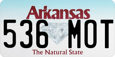 AR license plate 536MOT