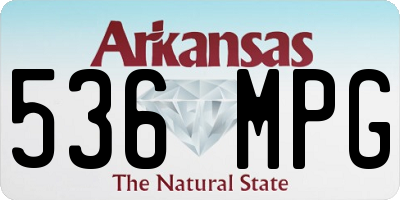 AR license plate 536MPG