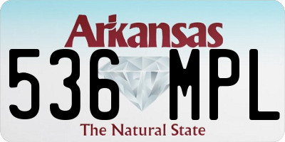 AR license plate 536MPL