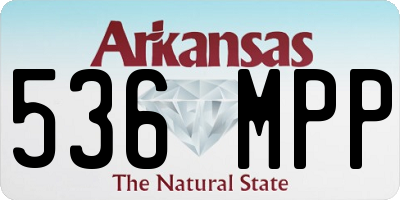 AR license plate 536MPP