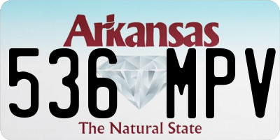 AR license plate 536MPV