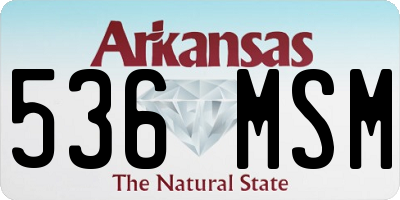 AR license plate 536MSM