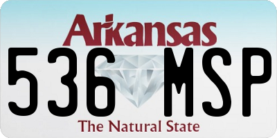 AR license plate 536MSP