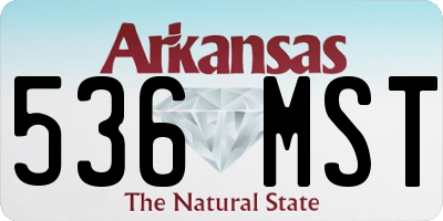 AR license plate 536MST