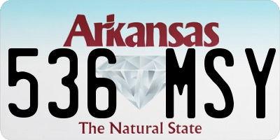 AR license plate 536MSY