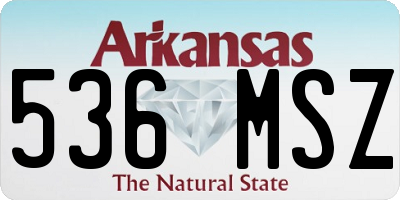 AR license plate 536MSZ