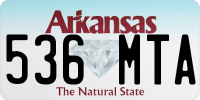AR license plate 536MTA