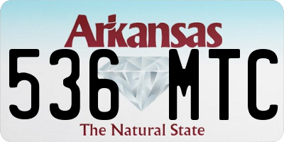 AR license plate 536MTC