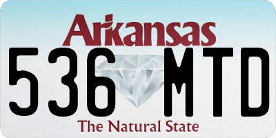 AR license plate 536MTD
