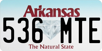 AR license plate 536MTE