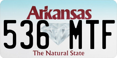 AR license plate 536MTF