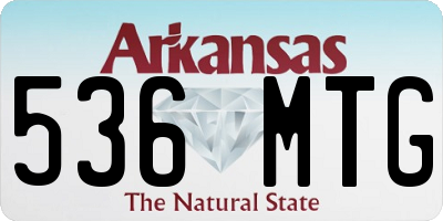 AR license plate 536MTG