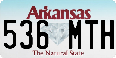 AR license plate 536MTH