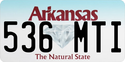 AR license plate 536MTI